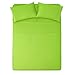 Honeymoon 1800 Brushed Microfiber Embroidered Bed Sheet Set, Ultra Soft, Twin - Lime Green