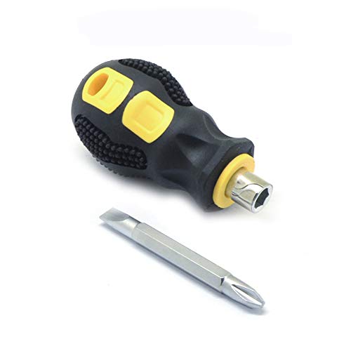 BE-TOOL Mini Screwdriver Dual-Purpose Screwdriver Reversible Small Stubby Hand Tools for Repairing or Servicing Electronic, Sewing Machines (A-Type)