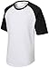 Mens Short Sleeve Raglan Baseball Shirts in Adult Sizes: XS-4XL