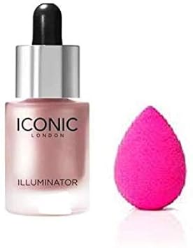 Angelie Iconic Glow Iconic London Illumainator Highlighter For Face Makeup To Glow with Beauty Blender The Ultimate Makeup Sponge Applicator