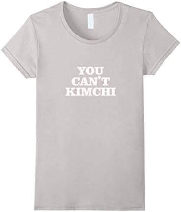 Womens You Can't Kimchi Vegan Tee Medium Silver