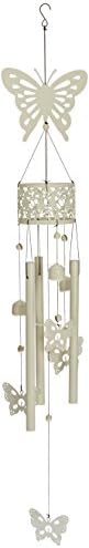Jade Garden 3840973 White Fancy Butterfly Wind Chime