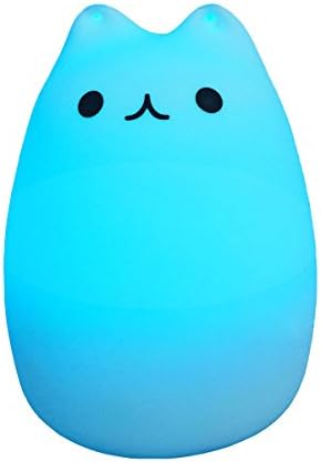 LED Night Light, Grikey Soft Silicone Kids Nightlight USB Rechargeable Warm White &amp; 7-Color Flashing Modes for Baby Adults Bedroom