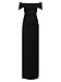 Women's Off Shoulder Short Sleeve Ruched Side Slit Bodycon Maternity Maxi Dress Black
