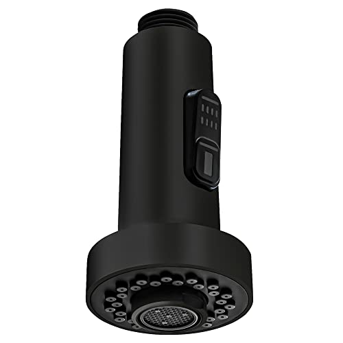 Photo 1 of Beati Kitchen Faucet Sprayer Head Replacement Parts,Pull Out Down Kitchen Sink Faucet Nozzle Spout Head 2 Functions,Matte Black Finish