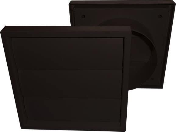 Domus 4900BK Gravity Ventilation Grille Outlet Plate - 100mm / 4 Inch (Black)