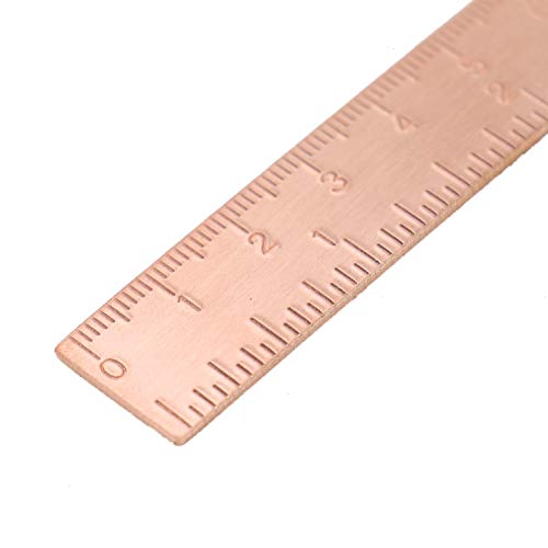 Pomeat 6 Inch Brass Ruler Rose Gold Durable Ruler Good for Journal, Planner and Diaries