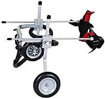 Adjustable Dog Pet Wheelchair, Hind legs Rehabilitation, 5 SIZES (0-100lbs), Dog Cart,Wheels (XS(Hip height:9"-14"))