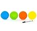 Mason Jar Lids - Compatible with Regular Mouth Size Ball Jars - Reusable and Leak Proof Plastic Lids are BPA Free - Includes Pen for Marking - Green, Orange, Yellow & Blue - Pack of 8