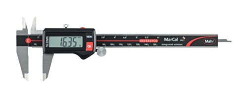 Mahr Federal 4103401 16 EWRi Digital Caliper, Integrated Wireless, IP-67, Range in/mm, 0-6'', 0.0005'' Resolution, Round Depth Rod, Thumb Wheel, Black/Red - Thumbnail 2