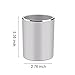 YOSCO Aluminum Desk Pencil Holder Multi Purpose Use Pen Cup Stationery Supplies Organizer for Home School Office (Silver)