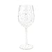 Lolita Bride Artisan Made Hand Painted Wine Glass, Lace Pattern