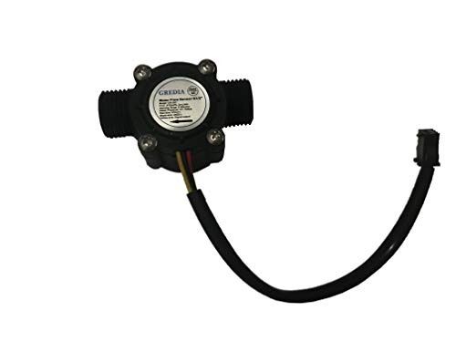 GREDIA Digital LCD Display Quantitative Controller Water Control + 1/2" Hall Effect Flow Sensor Flowmeter + 1/2" Solenoid Valve N/C Normally Closed +24V Power - Thumbnail 2