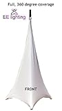 White Tripod Stand Cover by EE Lighting - Skrim 360 Coverage - Tripod Skrim - White Spandex - Completely Wrap your Tripod - FREE TRAVEL BAG