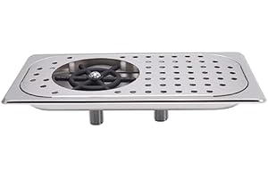 Glass Rinser, Countertop Commercial Pitcher Rinser, High Pressure Cup Washer, Stainless Steel Cup Washer with Drain Drip Tray