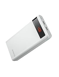 ROMOSS 20000mAh Cargador portátil, Banco de energía, Paquetes de baterías externas de salida dual Compacto delgado delgado para iPhone, iPad, Samsung y más