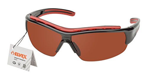 Elvex RSG301 Impact Safety Eyewear Series, Black Frame/Blue Blocker Lens