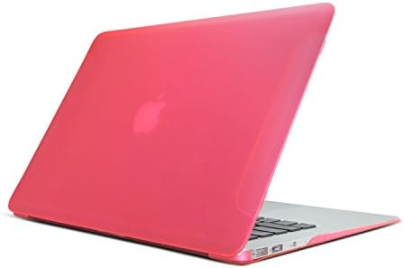 FaNepo - Hard Case for Macbook Air 13 Inch (Model: A1369/A1466) Translucent Rubber Skin Cover for Mac Book Air 13.3" - Pink