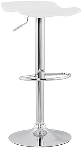 Clear Seat Bar Stool Design White Perspex 'Leo'