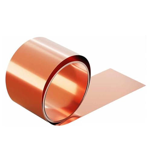 JDJUBOA 1 Meter Length Pure Copper Sheet Roll, Copper Plate Metal Foil 0.3×75Mm-0.3×120Mm Suitable for Precision Machining(0.3x100x1000mm)