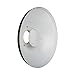 PhotoSEL Beauty Dish Reflector, 16-Inch, White Interior, Bowens S-Type Mount, Studio Lighting Flash Light, FRB40