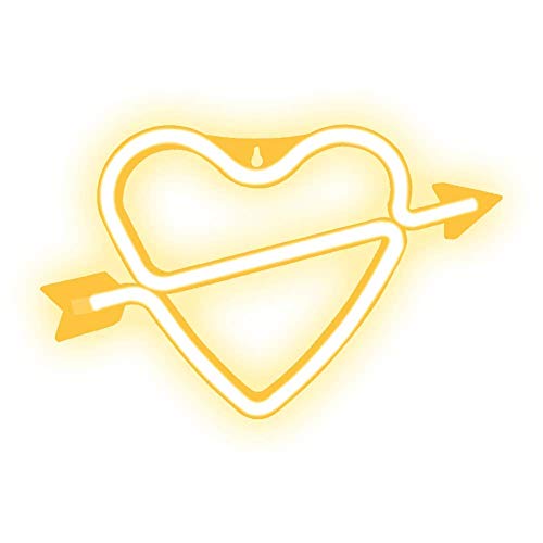 XIYUNTE Cupid Bow Neon Light Sign Led Wall Light Battery or USB Operated White Neon Signs Cupids Bow Light up for Kids Room,Party,Bar,Valentine's Day,Wedding,Christmas