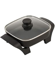 Brentwood Appliances SK46 8-Inch Nonstick Electric Skillet with Glass Lid, One Size, Black