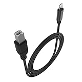 MOSWAG ipad to MIDI Cable Adapter, USB 2.0 Interconnections Converter Midi Keyboard, Electronic Instruments, USB Microphone for i6/7/8/X/xs max, iPad, 3.3ft Length Compatible with Multiple APPs