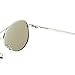 Zacway Small Polarized Spring Hinges Metal Aviator Sunglasses UV400 52mm (Silver Frame/Mirror Mercury Lens, 52)