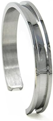 Titanium Steel Hair tie Bracelet Cuff Bangle Womens Jewelry Gift for Her