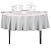 LinenTablecloth 70-Inch Round Polyester Tablecloth Silver