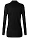 BIADANI Women Classic Soft Long Sleeve Open Front Cardigan Sweater Black 2X-Large
