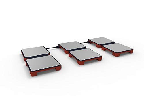 Hotmat â€¢ 3 Modular Electric Warming Trays â€¢ 6 Heating Surfaces â€¢Folding Trays, Temperature Adjustable, Heated Plates for Easy Serving in Events, Home Parties | Connect Up to 5 Units (Grey)