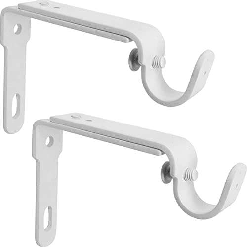 GB Home Adjustable Curtain Rod Bracket, Heavy Duty Curtain Rod Holders