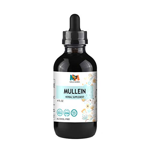 Mullein Tincture 4 FL OZ Alcohol-Free Liquid Extract, Organic Mullein Leaf (Verbascum Densiflorum)