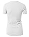 MBJ WT3 Womens Basic Fitted Soft Short Sleeve Deep V Neck T Shirt XL WHITE