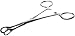 HTS 161V1 7" Locking Stainless Steel Sponge Hemostat