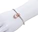Rose Gold Heart Crystal Charms Pendant Solid 925 Sterling Silver Love Dangle Bead Valentines Day Charms