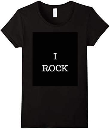 Womens T shirt "I Rock" XL Black