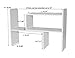 PAG Desk Organizer Desktop Shelf Adjustable Countertop Bookshelf Small Table Shelves Book Organizer Office Organization for Desk, White