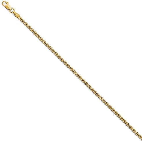14K Yellow Gold chain style Rope Flat 8 