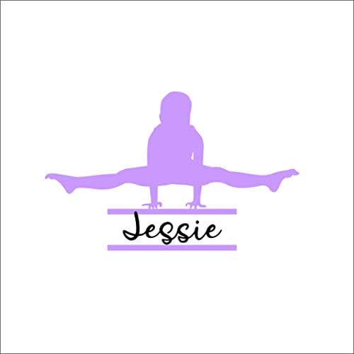 Gymnast Gymnastics Name Vinyl Die Cut Decal Sticker for Car