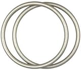 SALE! Pair of Authentic SlingRings, USA Made,Best Baby Aluminum Rings for Making DIY Ring Slings (Large, Silver)