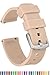 GadgetWraps 14mm Silicone Watch Band Strap with Quick Release Pins Compatible with Pebble, Fossil, Skagen, Wristology - Sand, 14mm