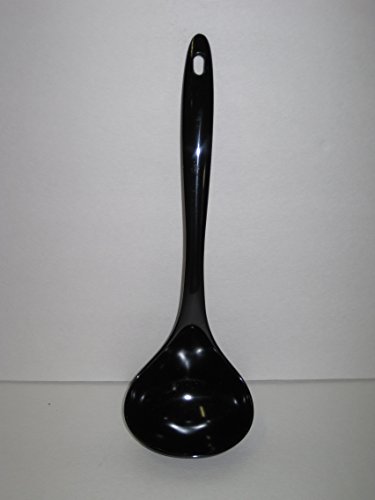 Black Melamine Ladle 10 1/2 Inches Holds 1/3 Cup