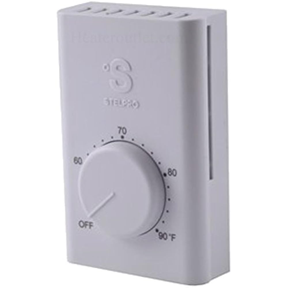 SWT2F Thermostats Double Pole Electric Heater Wall Thermostat, White