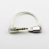 NewFantasia Lightning to 3.5mm male Premium Auxiliary Audio Cable AUX Cable for iphone 7 / 7 plus & Headphones , HIFI Home , Car Stereos Silver Plated Copper cord 3.2 inches
