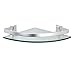 KES Aluminum Bathroom Glass Corner Shelf with Towel Bar Wall Mount Extra Thick Tempered Glass, Silver Sand Sprayed, A4122A