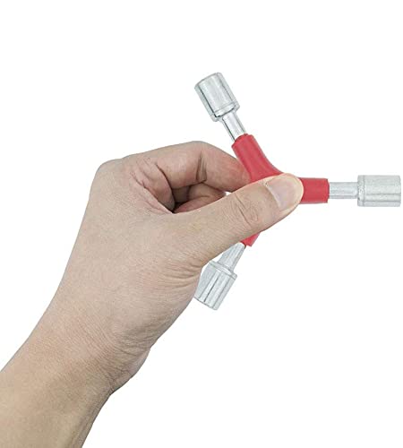 Three Way Socket Wrench, Hexagonal 8MM, 9MM, 10MM, with Comfortable Ergonomic Y-Shaped Handle, Used for Daily Maintenance and DIY of Bicycles. (Socket Wrench)
