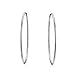 Thin Simple Minimalist Round Shaped Endless Continuous Tube Hoop Earrings For Women Teens .925 Sterling Silver 1.75 Inch Diameter
